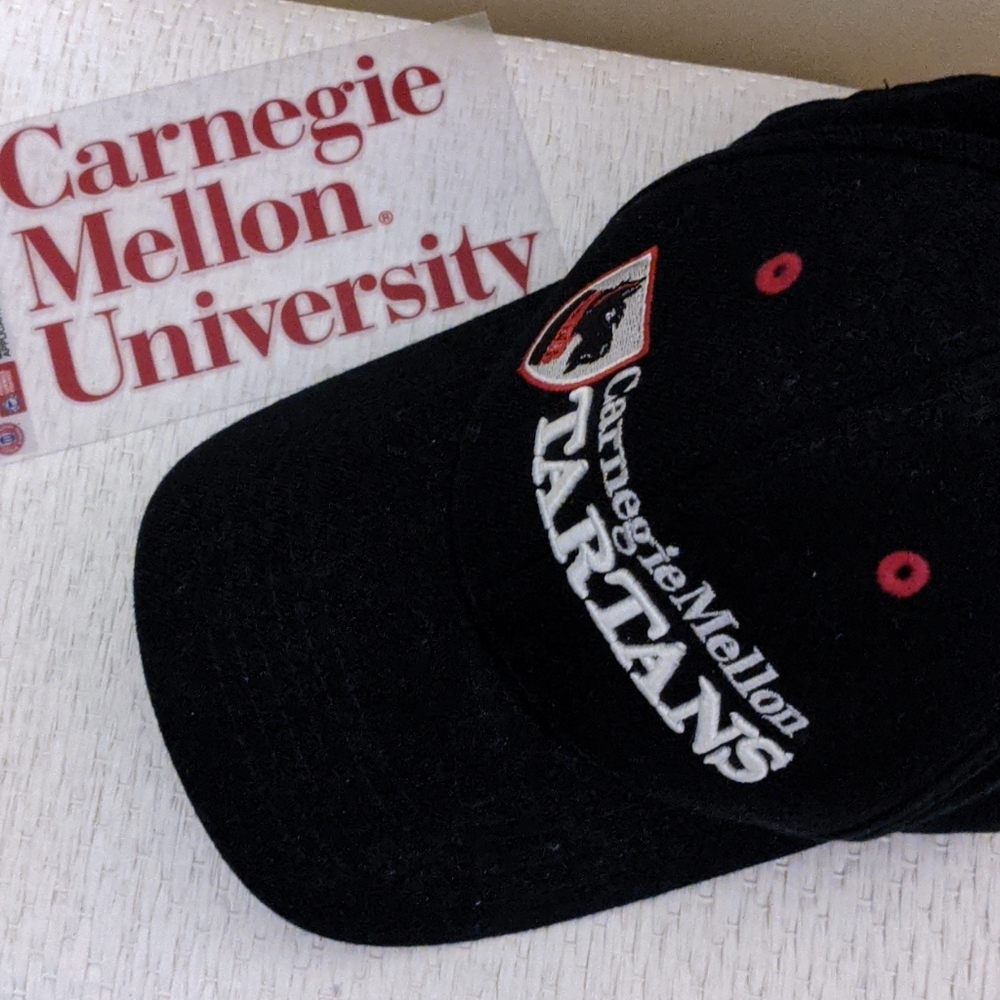 Carnegie Mellon cap and bonus static cling CMU dec